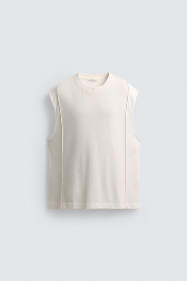 SEAM TANK TOP - White by Zara