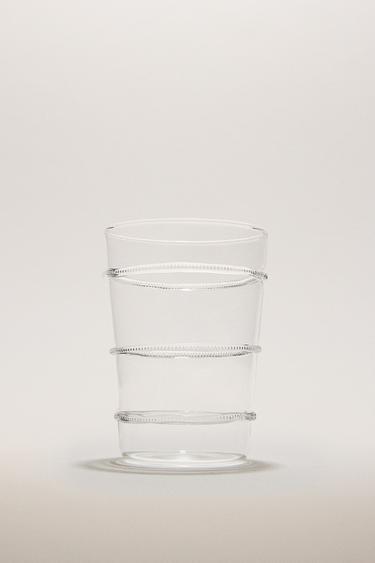 BOROSILICATE TUMBLER WITH LINES - 990 by Zara