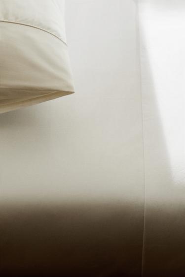 PERCALE FITTED SHEET | 30 CM HIGH (300 THREAD COUNT) - White by Zara - Image 0