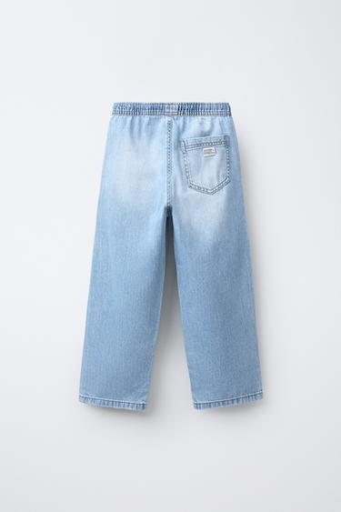LOOSE-FITTING STRAIGHT-LEG JEANS - Mid-blue by Zara