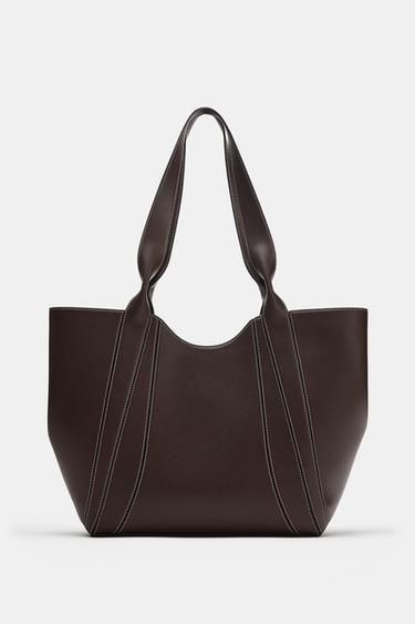 MAXI SHOPPER BAG - Brown by Zara