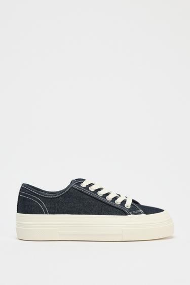 DENIM FABRIC TRAINERS - Denim Blue by Zara