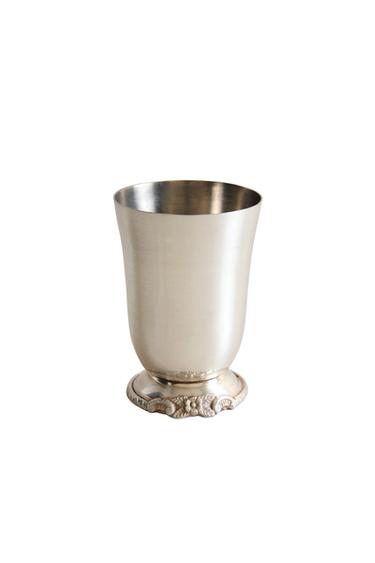 METAL TOOTHBRUSH TUMBLER - Silver by Zara