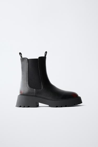 BRUSHED ANKLE BOOTS - Black by Zara