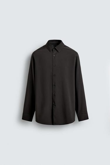 SLIM FIT SHIRT - Brown by Zara