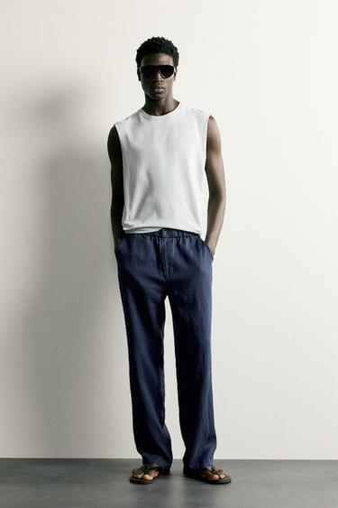 LIGHTWEIGHT RELAXED FIT TANK TOP - Light sky blue by Zara