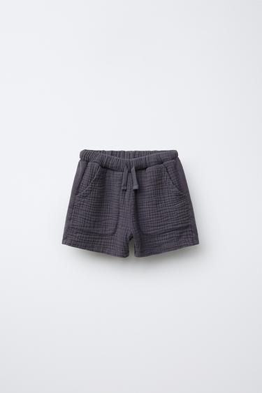 PLAIN CONTRAST BERMUDA SHORTS - Anthracite grey by Zara - Image 0