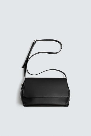 FLAP CROSSBODY BAG - Black by Zara
