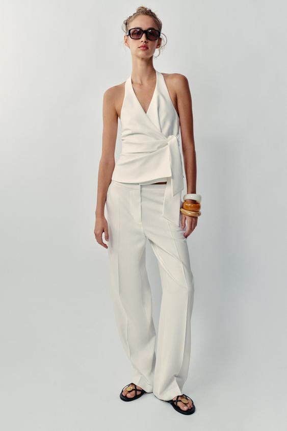 STRAIGHT-LEG TROUSERS - Ecru by Zara - Image 0