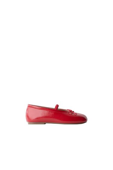 BOW BALLERINAS - Red by Zara