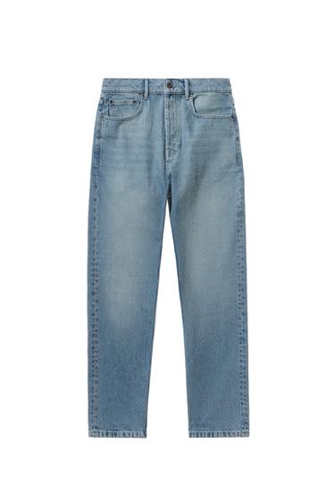 STRAIGHT ANKLE FIT JEANS - Mid-blue by Zara