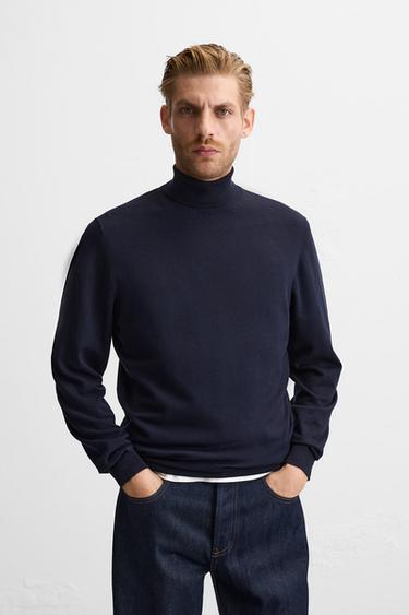 VISCOSE BLEND SWEATER - Navy blue by Zara