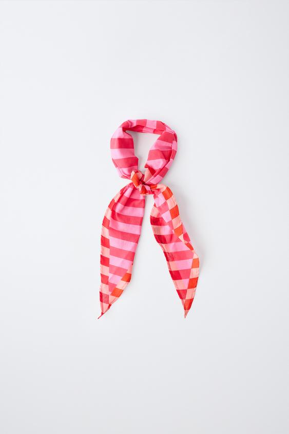 STRIPED PRINT BANDANA - Fuchsia by Zara - Image 0
