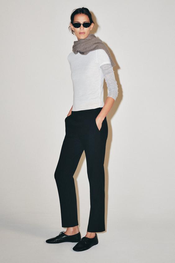 ZW COLLECTION STRAIGHT-LEG TROUSERS - Black by Zara - Image 0