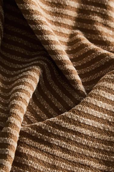 STRIPED CHENILLE THROW - Mustard by Zara