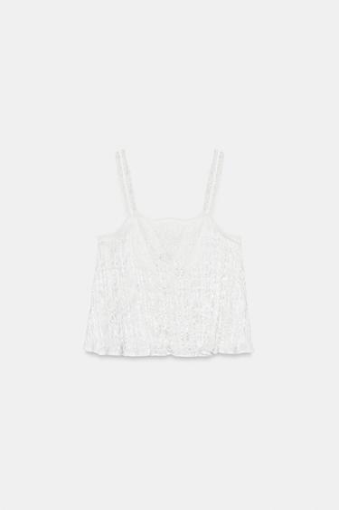 SATIN CAMISOLE TOP - White by Zara