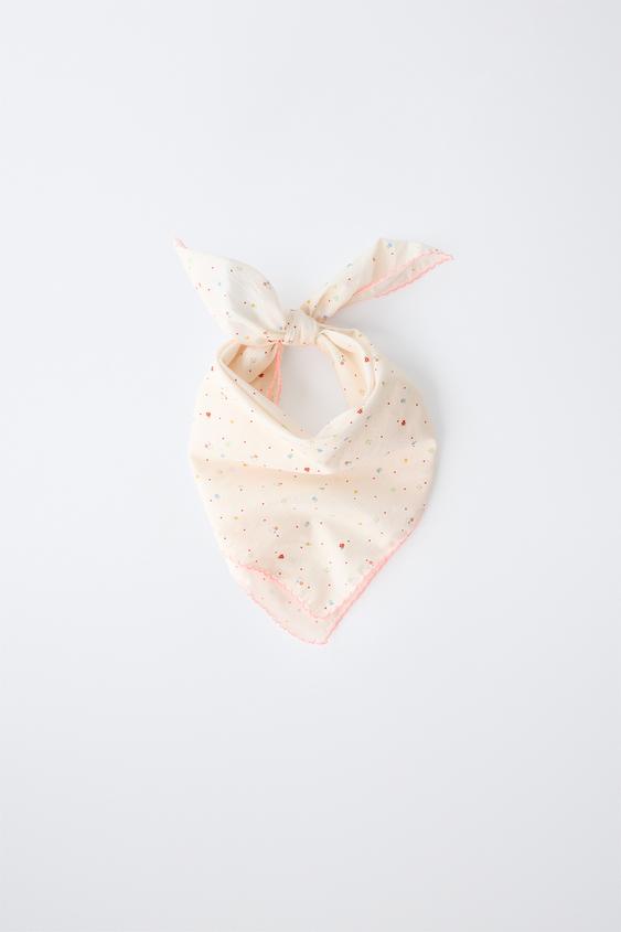 NEON FLORAL BANDANA - Ecru by Zara - Image 0