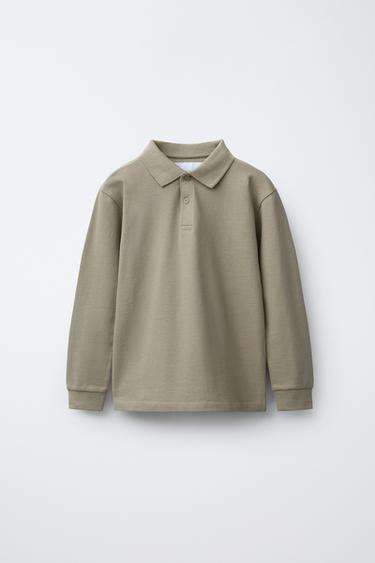BASIC PIQUÉ POLO SHIRT - Dark khaki by Zara