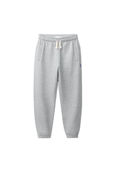 PLAIN SWEATSHIRT JOGGERS WITH LABEL - Grey marl by Zara