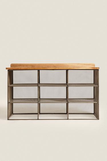 METAL AND WOOD BENCH - Dark grey by Zara