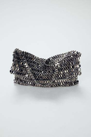 APPLIQUÉ SHOULDER BAG - Silver by Zara
