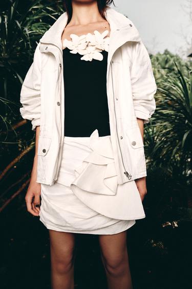 OVERSIZE JACKET WITH POCKETS ZW COLLECTION - Oyster-white by Zara