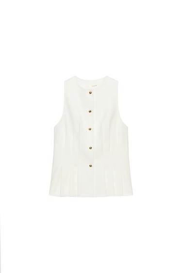 DARTED WAISTCOAT - White by Zara