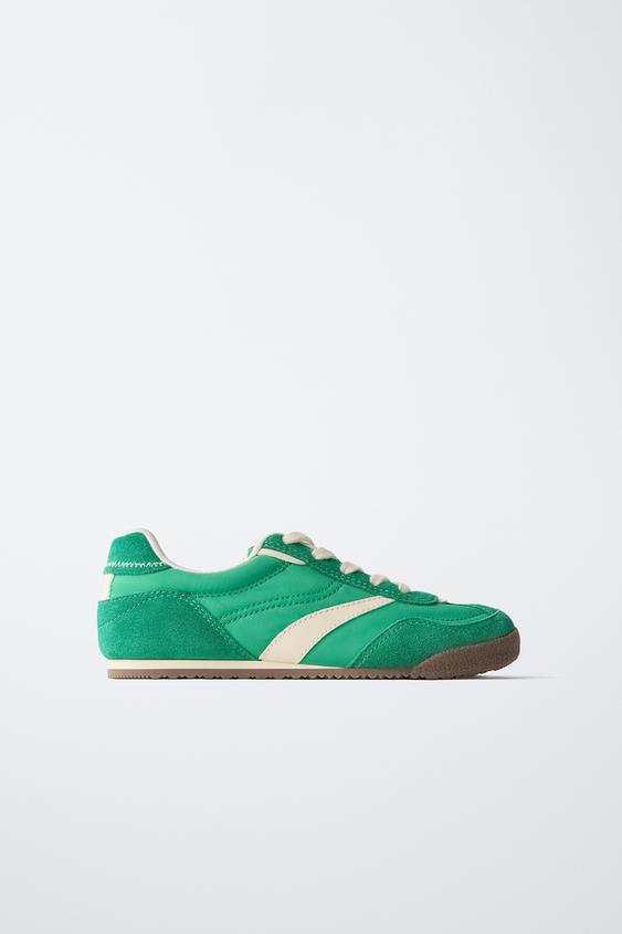 SLIM SOLE SNEAKERS - Green by Zara - Image 0