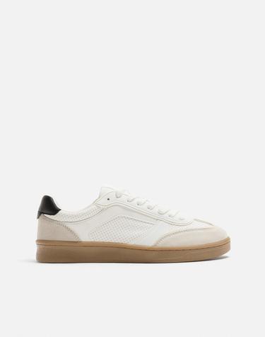 TRAINERS WITH CONTRAST SOLE - White by Zara