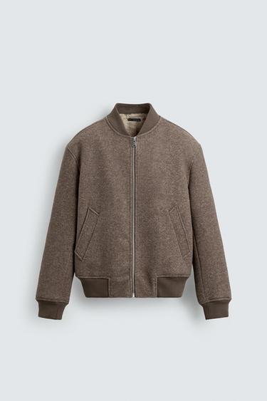 COMBINED BOMBER JACKET - Beige by Zara