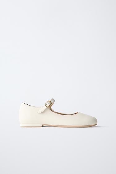 LEATHER SHOES - White by Zara