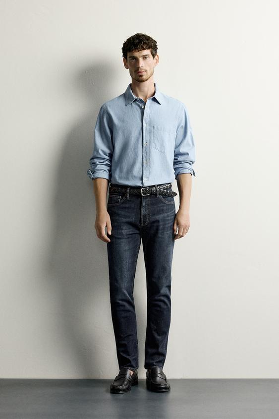 BASIC SLIM FIT JEANS - Blue by Zara - Image 0