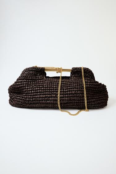 BRAIDED CLUTCH BAG - Brown by Zara