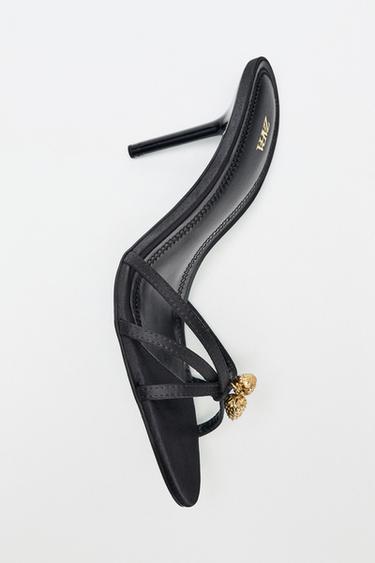 STRAPPY HEELED SANDALS - Black by Zara
