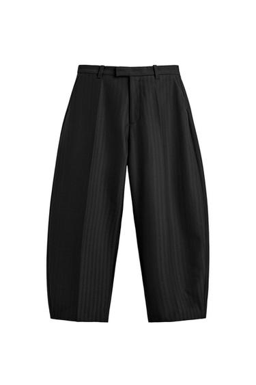 CURVED FIT SUIT TROUSERS - Black by Zara