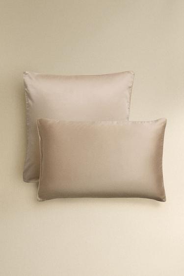 SATEEN PILLOWCASE (500 THREAD COUNT) - Taupe grey by Zara