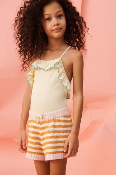 LIMITED EDITION EMBROIDERED SWIMSUIT - Vanilla by Zara