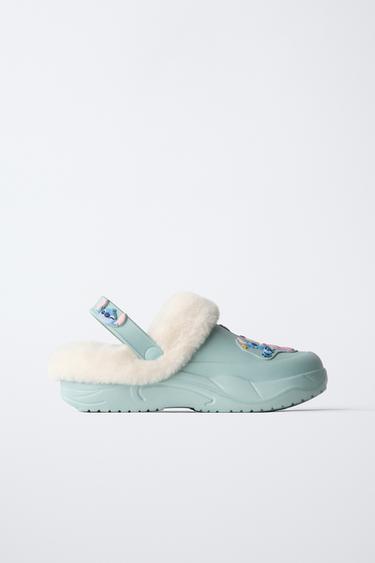 LILO & STITCH © DISNEY SHEEPSKIN CLOGS - Blue by Zara