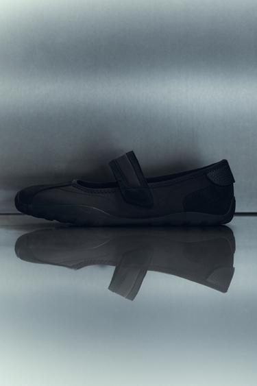 SPORTS BALLET FLATS - Black by Zara