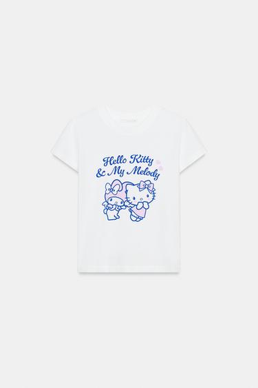 HELLO KITTY AND MY MELODY © SANRIO T-SHIRT - Ecru by Zara