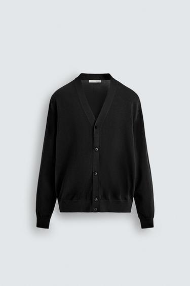 TEXTURED CARDIGAN - Black by Zara