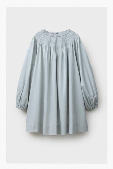LIMITED EDITION SMOCKED PYJAMA TUNIC - Blue grey by Zara