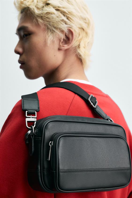 TEXTURED CROSSBODY BAG - Black by Zara - Image 0