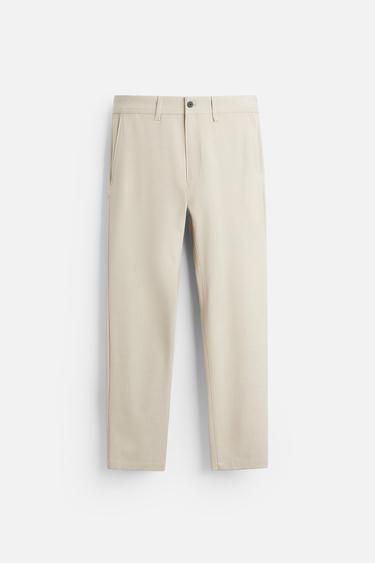 TEXTURED COMFORT TROUSERS - Beige by Zara