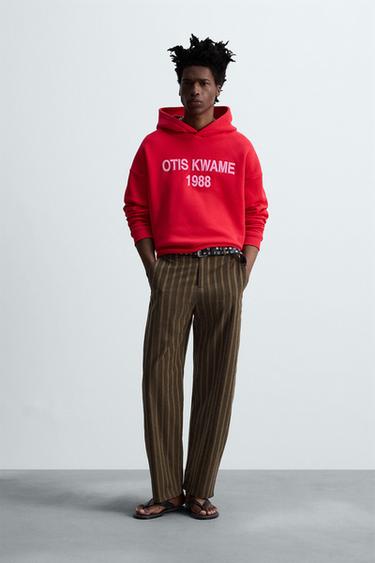 EMBROIDERED HOODIE © OTIS KWAME KYE QUAICOE - Red by Zara - Image 0
