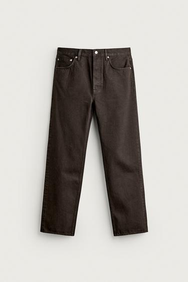 AARON LEVINE X ZARA STRAIGHT-LEG JEANS - Chocolate brown by Zara