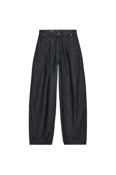 TRF MID-WAIST BAGGY JEANS - Dark indigo by Zara