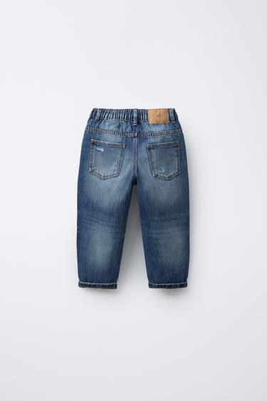 RIPPED BAGGY JEANS - Blue by Zara