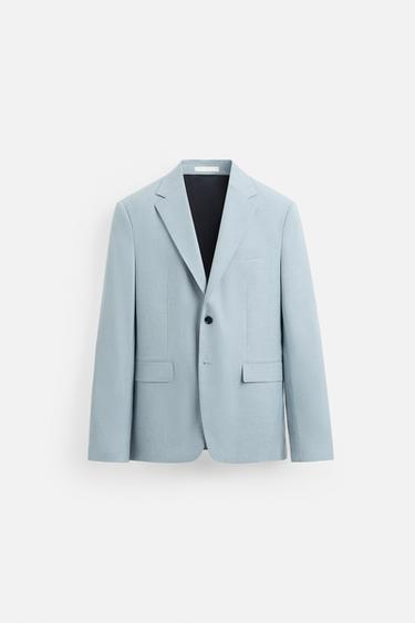 SLIM FIT SUIT BLAZER - Sky blue by Zara