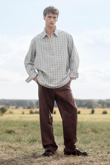 LIMITED EDITION CHECK POLO SHIRT - Beige by Zara